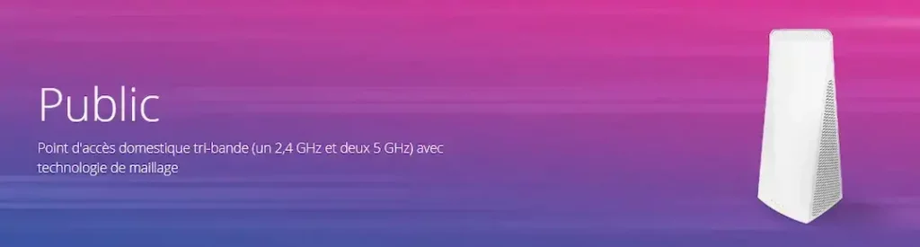 Routeur Wi-Fi Mesh tri-bande (2,4 GHz + 2x 5 GHz), idéal pour une couverture complète de grande maison. Facile à installer, design élégant, performances exceptionnelles.