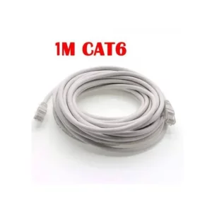 Câble réseau Ethernet CAT6 1 mètre, idéal pour une connexion haut débit (1Gbps) entre vos appareils : box, PC, TV, console de jeu.