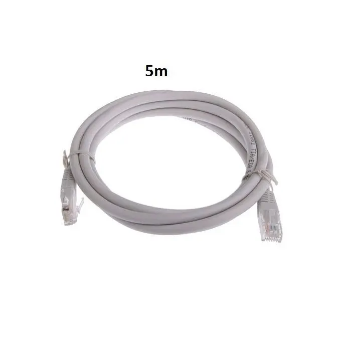 Câble Ethernet FTP Cat.6 - 5m - Blindé & Serti - Gris