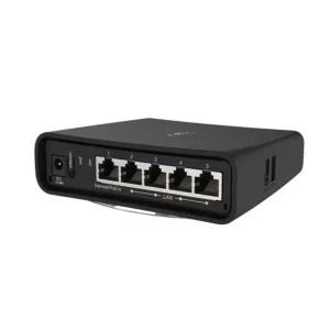 Le MikroTik hAP ac² est un routeur Wi-Fi double bande avec 5 ports Gigabit, USB, support IPsec matériel et montage mural. Performant et compact, idéal pour tous les environnements.