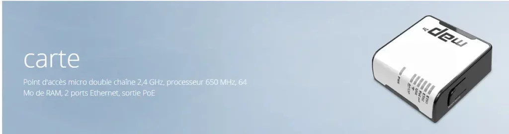 MikroTik mAP – Point d’accès Wi-Fi 2,4 GHz compact avec PoE pass-throu
